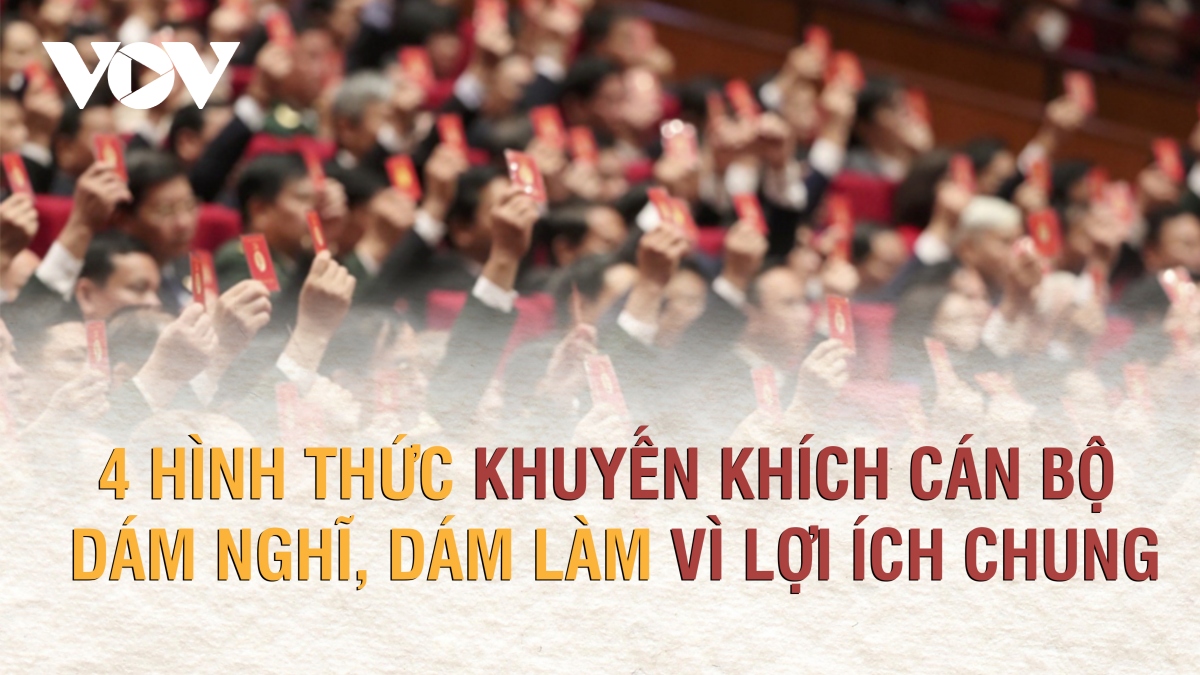 4 hình thức khuyến khích cán bộ dám nghĩ, dám làm vì lợi ích chung